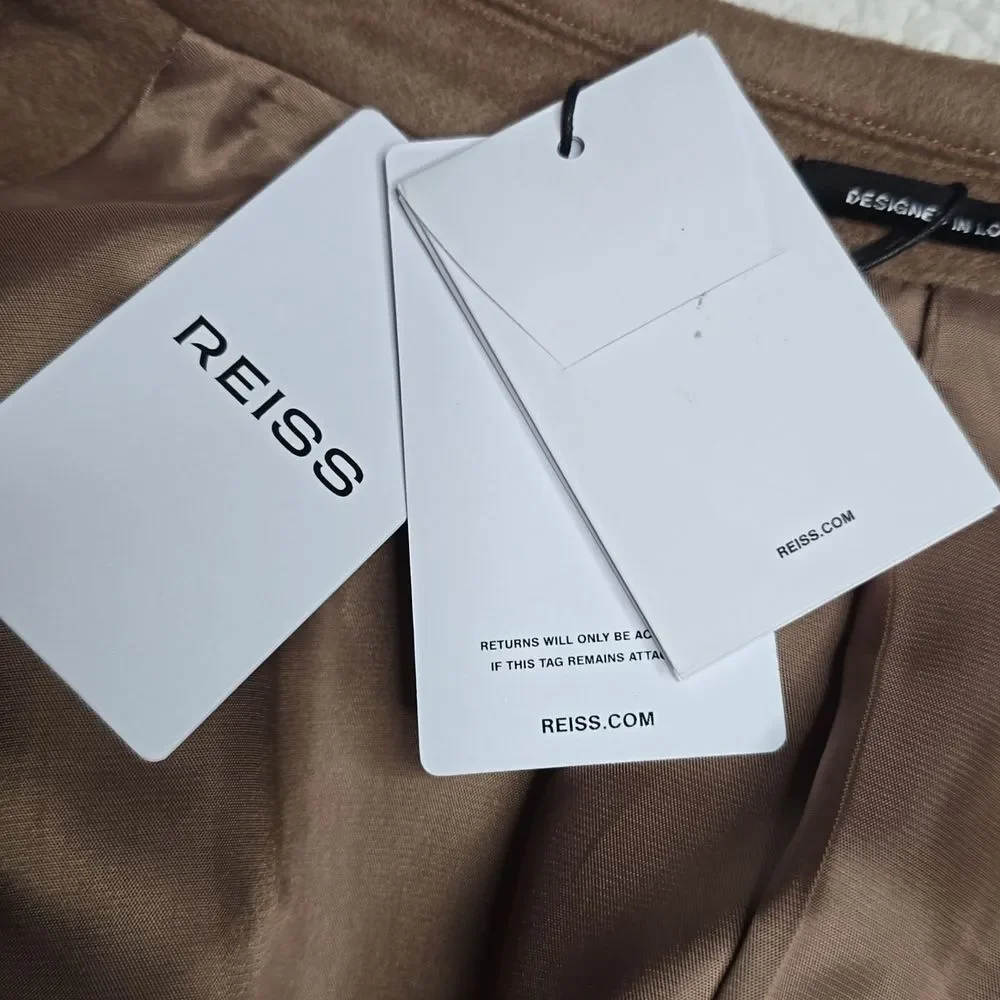 NWT Reiss Light Brown Gable Wool-Blend Single-Breasted Sz Med